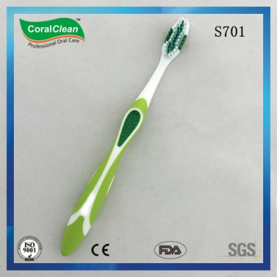 Soft Rubber Gum Massager Toothbrush with Tongue Cleaner